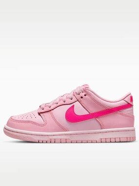 Nike Dunk Low Big Kids' Triple Pink Sneakers Shoes